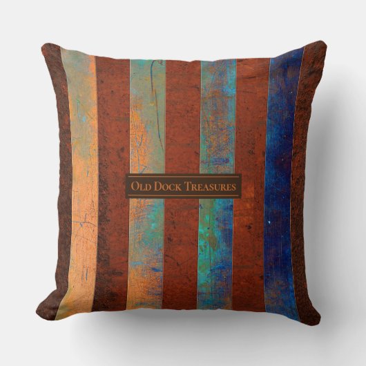 Coastal Charm Throw Pillow クッション (正面)