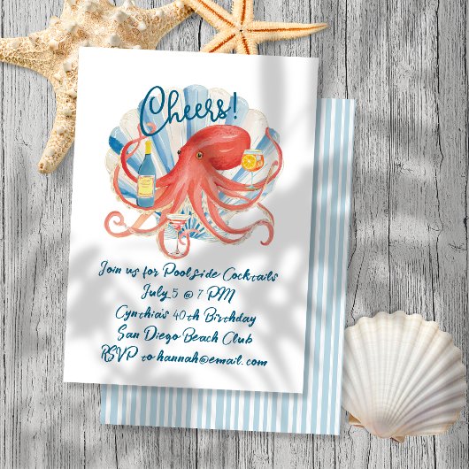 Coastal Cheers Cocktail Party 招待状