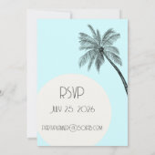 Coastal Chic 50 and Fabulous Birthday Aqua 招待状 (裏面)