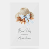 Coastal Chic Autumn  Fall Beach Club Party Welcome アクリルサイン (正面)