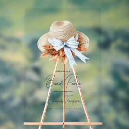 Coastal Chic Autumn  Fall Beach Club Party Welcome アクリルサイン