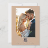 Coastal Chic Autumn - Fall Wedding Photo QR Code 招待状 (裏面)