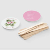 Coastal Chic Beach Club Tropical Floral Itinerary ハンドファン (組立なし)