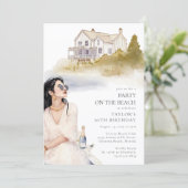 Coastal Chic Birthday Beach Party Invitation 招待状 (スタンド正面)
