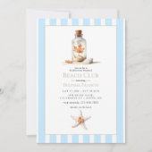 Coastal Chic Fall Beach Club Bachelorette Weekend 招待状 (正面)