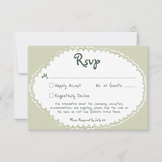 Coastal Chic Sun Palm Tree Wedding 出欠カード (正面)