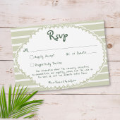 Coastal Chic Sun Palm Tree Wedding QR Code 出欠カード
