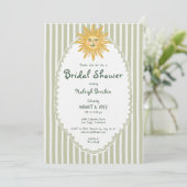 Coastal Chic Whimsical Sun Palm Bridal Shower 招待状 (スタンド正面)