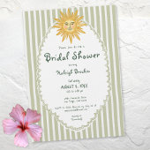 Coastal Chic Whimsical Sun Palm Bridal Shower 招待状