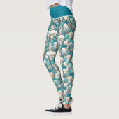 Coastal Christmas Bold Seahorse Pattern#4 ID1009 レギンス (左)