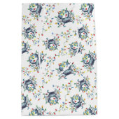 Coastal Christmas Crab Pattern ミディアムペーパーバッグ (正面)