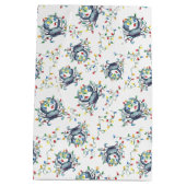 Coastal Christmas Crab Pattern ミディアムペーパーバッグ (裏面)