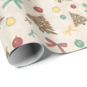 Coastal Christmas - Driftwood Christmas Trees ラッピングペーパー (ロールコーナー)