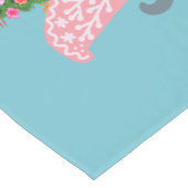 Coastal Christmas flamingo table runner ショートテーブルランナー (コーナー)