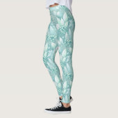 Coastal Christmas Foliage Berries Pattern#7 ID1009 レギンス (左)