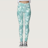 Coastal Christmas Foliage Berries Pattern#7 ID1009 レギンス (正面)