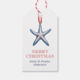 Coastal Christmas Nautical Starfish Ornament ギフトタグ