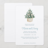 Coastal Christmas Tree | Beach Wedding 招待状 (正面/裏面)