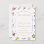 Coastal Citrus Floral Announcement セーブザデート (正面)