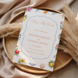 Coastal Citrus Floral Announcement セーブザデート