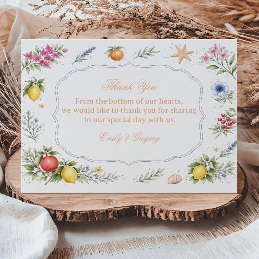 Coastal Citrus Floral Appreciation サンキューカード