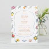 Coastal Citrus Floral Elegant 招待状 (スタンド正面)