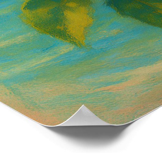 Coastal Citrus - Pastel Painting Style Orange Tree ポスター (角)