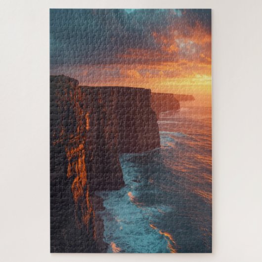 Coastal Cliff Sunset Jigsaw Puzzle ジグソーパズル (縦)