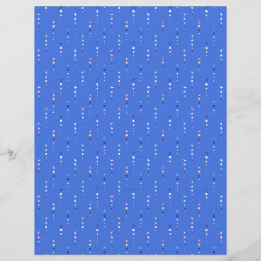 Coastal Cobalt Blue Starfish Scrapbook Paper (裏面)