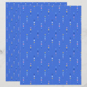 Coastal Cobalt Blue Starfish Scrapbook Paper (正面/裏面)