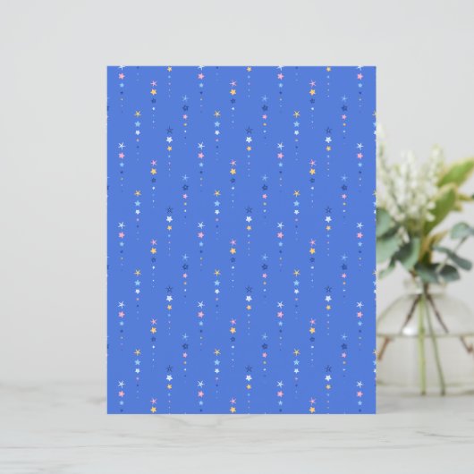Coastal Cobalt Blue Starfish Scrapbook Paper (スタンド正面)