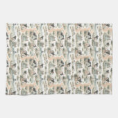 Coastal Cottage Lighthouse Pattern キッチンタオル (横)