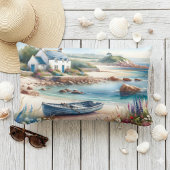 Coastal Cottage Seaside Rowboat Bloom ランバークッション