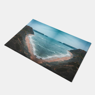 Coastal Cove Beach Landscape Rug ドアマット