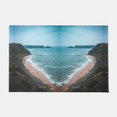 Coastal Cove Beach Landscape Rug ドアマット (正面)