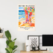 Coastal Cowgirl Art Print Matisse Style Beach ポスター (ホームオフィス)