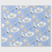 Coastal Cowgirl Bach Club Pattern Wrapping Paper ラッピングペーパー (フラット)