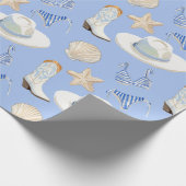 Coastal Cowgirl Bach Club Pattern Wrapping Paper ラッピングペーパー (角)