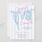 Coastal Cowgirl bachelorette weekend invitation 招待状 (正面)