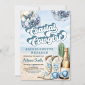 Coastal Cowgirl Bachelorette Weekend Itinerary 招待状 (正面)