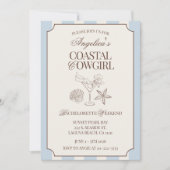 Coastal Cowgirl Bachelorette Weekend Itinerary and 招待状 (正面)