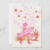 Coastal Cowgirl Birthday Western Beach Party Pink 招待状 (裏面)
