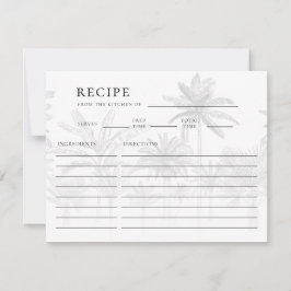 Coastal Cowgirl Nautical Bridal Shower Recipe Card ノートカード