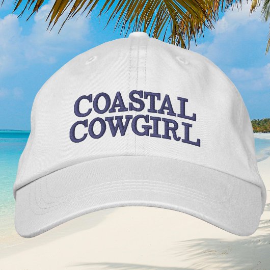 Coastal Cowgirl/ Preppy Beach Western 刺繍入りキャップ