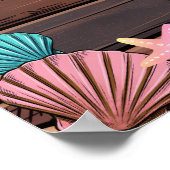 Coastal Cowgirl Western Birthday Welcome Sign ポスター (角)