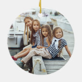 Coastal Crab Christmas Photo & Year セラミックオーナメント (裏面)