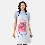 Coastal Crab Cloth Placemat エプロン (着用した状態)