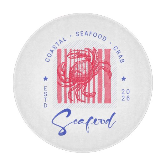 Coastal Crab Cloth Placemat カッティングボード (正面)