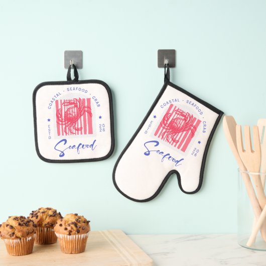 Coastal Crab Cloth Placemat 鍋つかみ&鍋敷きセット (インサイチュ (吊り下げ))