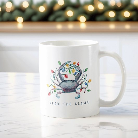 Coastal Crab “Deck the Claws” ホリデー コーヒーマグカップ